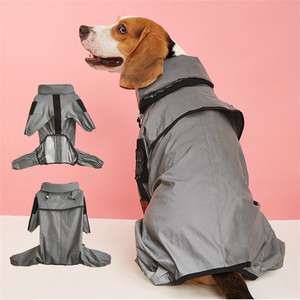 Chubasquero reflectante para mascotas, mono con cuello alto y protector solar para exteriores, abrigo impermeable para perros, <span class=keywords><strong>Chihuahua</strong></span>, Corgi - Product Image 4