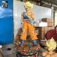 Buste GK grandeur nature personnalisé en fibre de verre Anime japonais résine Dragon Ball Goku Kakarotto Statue pour cadeau de Collection