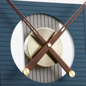 Dorsémetteur — horloge murale en bois façonnées, <span class=keywords><strong>Radio</strong></span> personnalisée, décor de maison, montres murales modernes en cuivre, à mains en noyer, Style nordique, Art - Product Image 4