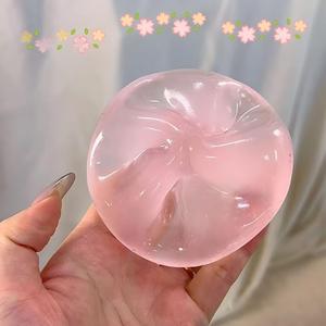 Balle en huile de coco rose brillante à la maltose de 6 cm, la plus populaire, jouet anti-stress souple à rebond lent pour enfants et adultes - Product Image 2