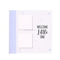 Impression personnalisée Design moderne Bienvenue Petit la Première Année Journal Bébé Livre de mémoire avec deux fenêtres de photo