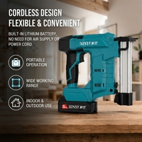 Pistolet à clous sans fil 2-en-1 F32/425K à batterie lithium-ion, cloueur électrique droit rechargeable pour le travail du bois, OEM, garantie 3 ans