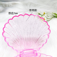 Nouveau style coquille forme bricolage enfants en plastique cosmétique collier bijoux boîte de rangement boîtes de bureau pour boucles d'oreilles bagues conteneur de bonbons