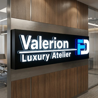 Enseigne personnalisée avec logo 3D, éclairage frontal, enseigne LED 3D avec logo d'entreprise, enseigne commerciale, lettres en acrylique, enseigne publicitaire