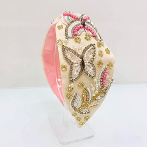 Elegant Handmade Beaded <b>Headband</b> For Women And Girls Fashion Hair Accessories With Colorful Beads Stylish Comfortable From India - Product Image 5