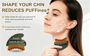 Outil facial Gua Sha en <span class=keywords><strong>jade</strong></span>, réducteur <span class=keywords><strong>de</strong></span> <span class=keywords><strong>double</strong></span> <span class=keywords><strong>menton</strong></span> et sculpteur <span class=keywords><strong>de</strong></span> la ligne du visage, planche Guasha en <span class=keywords><strong>pierre</strong></span> naturelle pour massage du visage et du cou - Product Image 5