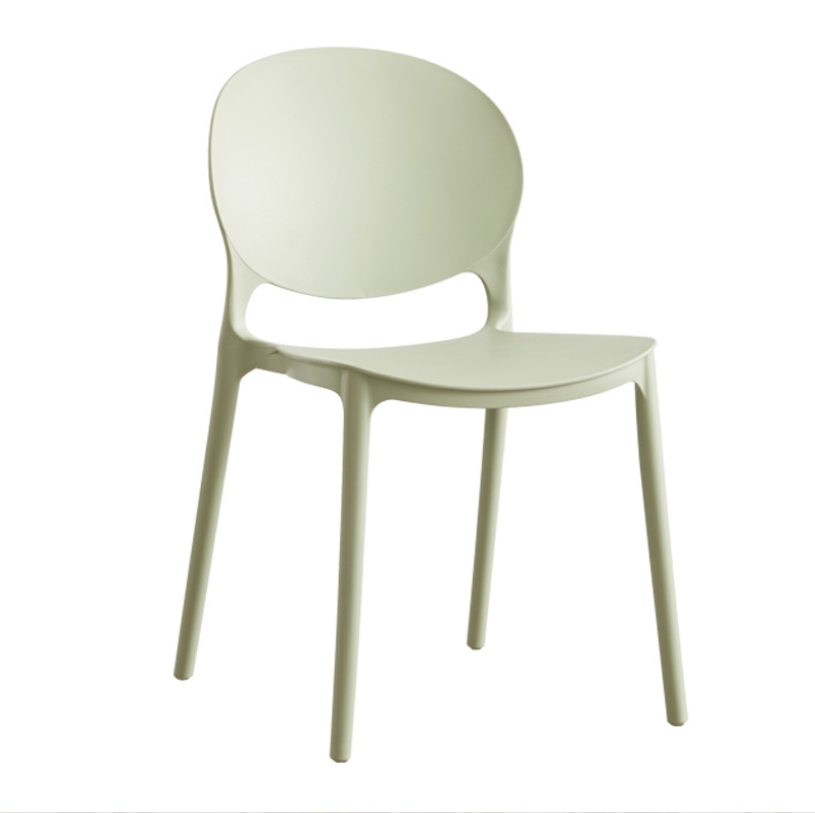 Stackable Plastic Chair Green Stylish Outdoor Seating