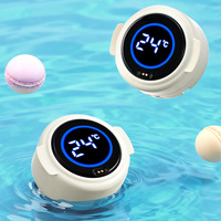 Thermomètre numérique étanche flottant avec connectivité Bluetooth et batterie rechargeable par USB pour piscine, spa, bain