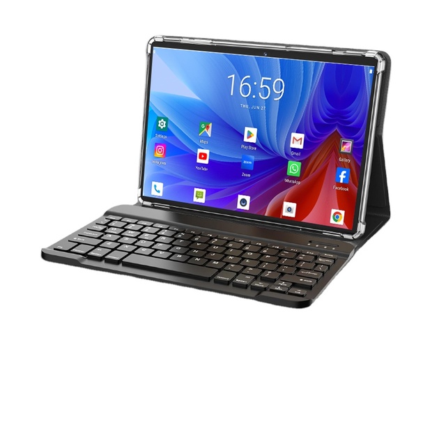 CRELANDER 2 in 1 Mini PC 6GB RAM 64GB 128GB Storage Dual Sim Card LCD Screen With Keyboard Mouse Stand 10.1 Inch Pc Tablet