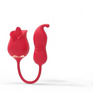Vibradores de rosas 10 potentes modos de lamer Tongoe vibrador mujer silencioso impermeable juguetes sexuales pezón estimulador del clítoris - Product Image 1