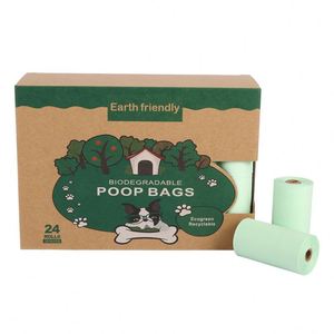 Bolsas de Residuos de Mascotas Biodegradables y Ecológicas de Almidón de Maíz Impresas Personalizadas, Bolsa para Excrementos de Perro con Asa, Bolsa Compostable para Excrementos de Perro - Product Image 1
