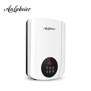 Anlabeier 220V 5500W Led Display Tankless Hot Shower Bathroom Instant Electric Water Heater With Water Flow Switch