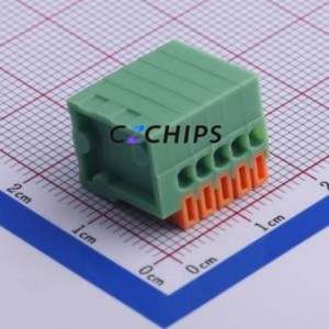 KF141V-2.54-5P Spring Terminal Block Through hole Component (THT),P=2.54mm Connector 2.54mm 5P 5 2A - Product Image 2