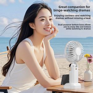 Cross-border Digital Display <b>Handheld</b> Mini <b>Fan</b> Silent Gift Foldable Neck-Hanging USB Portable Plastic <b>Fan</b> Wholesale - Product Image 4