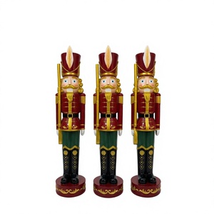 Estatua de Soldado Cascanueces de Resina de Tamaño Real, Figura Decorativa Navideña para Entrada de Centro Comercial, Decoración Festiva - Product Image 3