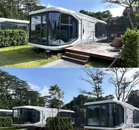 Nouvelle conception de maison préfabriquée complète de type capsule spatiale haut de gamme, fabrication chinoise sur mesure