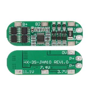 3S 12V 18650 10A BMS เครื่องชาร์จแบตเตอรี่ลิเธียมไอออน แผงวงจรป้องกันแบตเตอรี่ 10.8V 11.1V 12.6V แบตเตอรี่สีฟ้า - Product Image 1