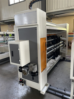 Machine semi-automatique haute vitesse d'impression flexographique 1 à 4 couleurs, découpe, pliage et collage pour boîtes en carton ondulé