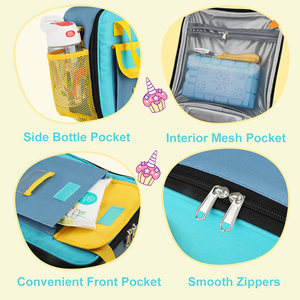 Tactical Kids <b>Insulated</b> <b>Lunch</b> <b>Box</b> for Boys & Girls Toddler School Daycare Cooler Blue - Product Image 4