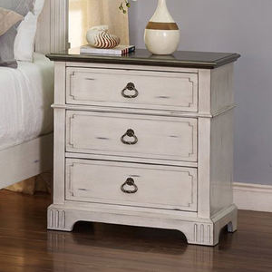 Cómoda con Espejo y Mesita de Noche, Juego de Muebles de Dormitorio Estilo Rústico - Product Image 4