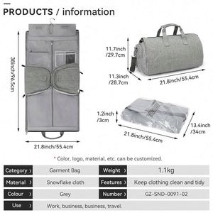 Sac de voyage convertible 2 en 1 BSCI pour homme, avec bandoulière, capacité 49L, idéal comme bagage cabine - Product Image 2