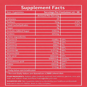 Gomitas <span class=keywords><strong>para</strong></span> Piel, <span class=keywords><strong>Cabello</strong></span> y Uñas <span class=keywords><strong>de</strong></span> Marca Privada OEM con Biotina, Vitaminas, Suplemento Dietético Vegano - Product Image 4