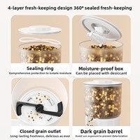 Distributeur automatique intelligent pour chats 3L avec contrôle à distance par application, alimentation programmée par portions, double alimentation, triple étanchéité, stockage d'aliments secs