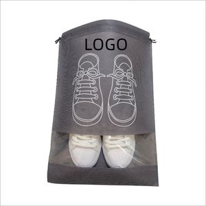 Sac de rangement de voyage élégant pour chaussures, vêtements, cosmétiques, articles ménagers, sac à cordon en tissu non tissé, anti-poussière, imperméable, recyclable - Product Image 1