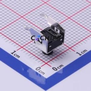 TS-1038-A6B3-D2 Tactile Switch Through hole,6x6mm Switch Single Pole Single Throw Round Button 2.5N Right Angle Insert - Product Image 2