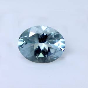 Anabiya Gems - Gema de Aguamarina Azul Cielo Natural de 2.15 Ct, Corte Ovalado, Facetada, Suelta (10x8x5mm), Procedente de África, para la Elaboración de Joyas - Product Image 1