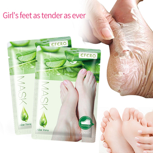 Masque à base de plantes à l'aloe vera pédicure anti-fissure talon élimination de la peau chaussettes exfoliantes <span class=keywords><strong>gommage</strong></span> pour les jambes et les pieds 10 patchs pour les pieds - Product Image 3