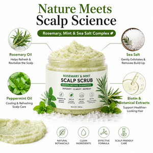 Tratamiento Capilar 2 en 1, Exfoliante y Champú con Aceite <span class=keywords><strong>de</strong></span> Menta y Romero para Limpiar en Profundidad y Eliminar la Acumulación - Product Image 3