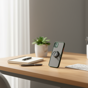 Custodia per telefono DAM in TPU opaco con supporto ad anello per iPhone 16 Pro, protezione antiurto - Product Image 3