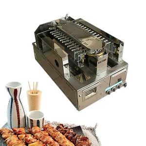 Máquina de parrilla giratoria automática Ianpan Yakitori, máquina de fabricación de parrilla de Kebab