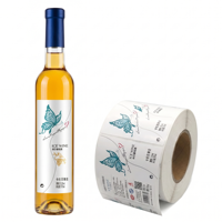 Etiquetas Impresas Premium para Botellas de Vino, Adhesivos Personalizados con Logotipo para Botellas de Vidrio de Bebidas