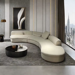 Juego de Sofás Curvos de Terciopelo de Diseño Italiano Moderno, Apto <span class=keywords><strong>para</strong></span> Apartamentos y Oficinas en Casa/Oficinas, Muebles <span class=keywords><strong>para</strong></span> Uso Comercial - Product Image 1