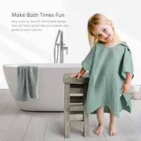 Cape à séchage rapide en crêpe absorbant l'eau Peignoir de bain toutes saisons pour bébés garçons et filles Literie pour enfants