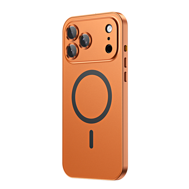 For iPhone 17 Pro Max Premium Magnetic Aluminum Alloy Lens Film Protection Anti-Fingerprint Phone Case