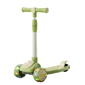 Trẻ em có thể gập lại Skateboard phong cách xe tay ga lứa tuổi 3-10 chiều cao điều chỉnh chỗ ngồi thoải mái Ba Phát Sáng Led bánh xe - Product Image 1