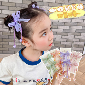 Peinado de moño para niños con lazo para el pelo, accesorio para el cabello de princesa, estilo coreano, lazo para el pelo popular para niñas dulces, cabello lindo - Product Image 2