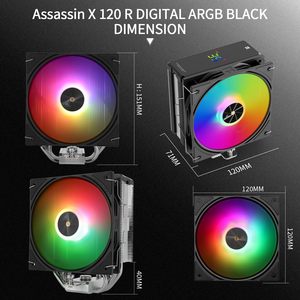 Refroidisseur de processeur Thermalright <span class=keywords><strong>Assassin</strong></span> X 120R Digital ARGB Noir, ventilateur PWM silencieux, compatible AM4/AM5 Intel LGA - Product Image 6