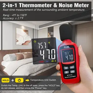 Digital Sound Level Meter Measure 35-135dB Noise DB Decibel Meter Monitoring Testers Smart Sensor