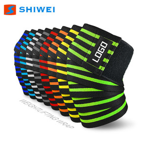 Shiwei <b>Knee</b> Wrap Nylon <b>Support</b> For Powerlifting Fitness <b>Squat</b> Training Unisex Protective Gear - Product Image 3