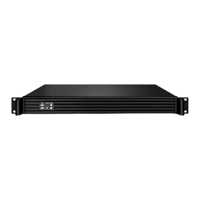 Châssis PC industriel 1U sur rack personnalisé, fente de ventilation horizontale, en tôle noire, pour serveur, fabrication OEM