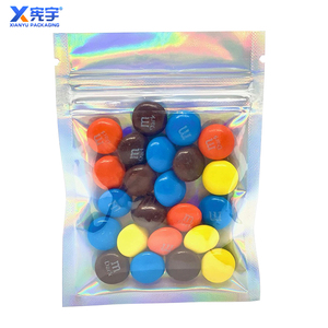 Bolsa Holográfica Transparente con Cierre Hermético, Bolsa de Plástico PE Mylar con Sellado de 3 Lados a Prueba de Olores para Dulces, Chocolates, Bocadillos y Joyería - Product Image 1