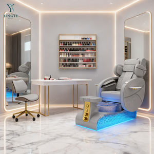 Fauteuil de pédicure spa magnétique personnalisé avec massage du dos, fauteuil de pédicure de luxe à dossier haut pour <span class=keywords><strong>salon</strong></span> - Product Image 5