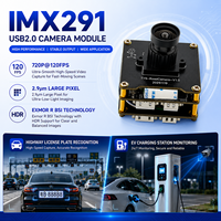 Module de caméra USB 2.0 HI3516 IMX291 720P 120fps avec objectif 6mm HDR pour reconnaissance de plaques d'immatriculation et surveillance des chargeurs de véhicules électriques