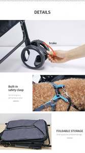 Grande <span class=keywords><strong>poussette</strong></span> de luxe à 4 roues <span class=keywords><strong>pour</strong></span> Jogging, <span class=keywords><strong>petit</strong></span> chariot, 1 pièce, <span class=keywords><strong>pour</strong></span> chiens et chats - Product Image 6