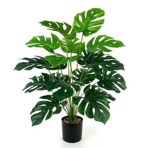 Style nordique grand sol plantes <span class=keywords><strong>en</strong></span> <span class=keywords><strong>pot</strong></span> artificiel vert palmier tortue soutenu <span class=keywords><strong>bambou</strong></span> décor à la maison hôtel décoration soie matériel - Product Image 4