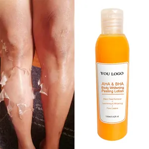 Effektivste AHA BHA Body Peeling Lotion Knöchel entfernen abgestorbene Haut aufhellung Bio Orange Peeling Lotion